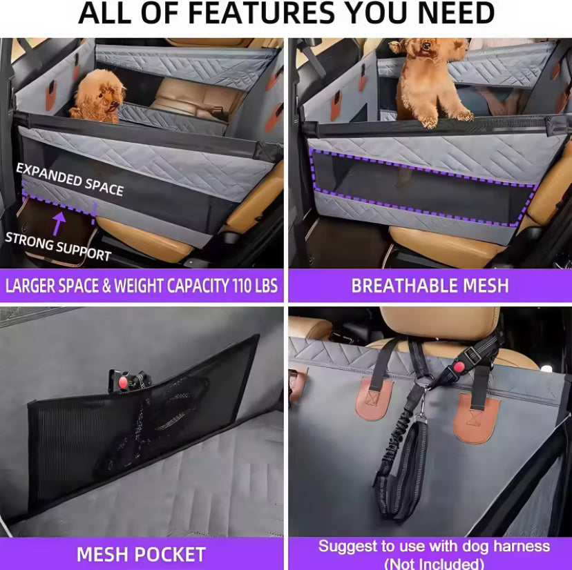 Protection de siège arrière pour chien – Confort & sécurité en voiture